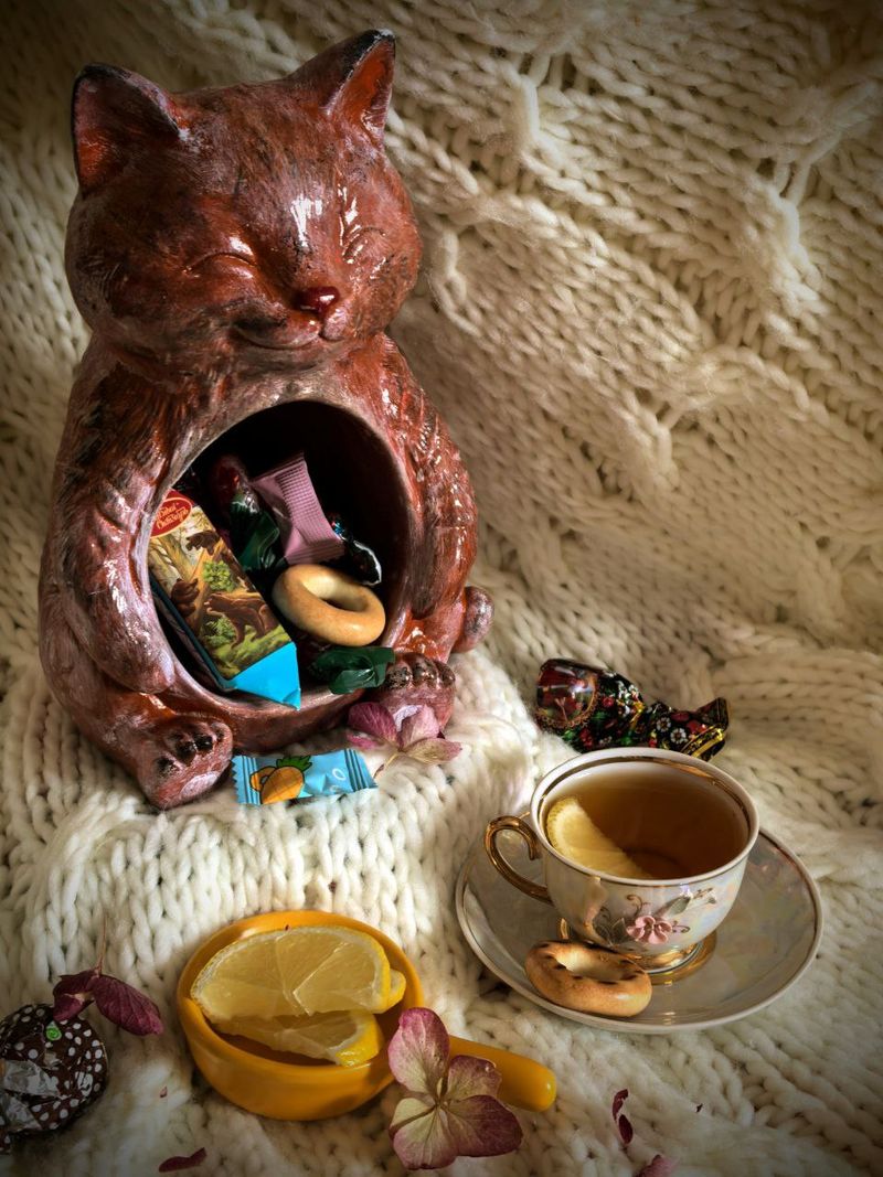 Конфетница Кот Рыжик  фото 2