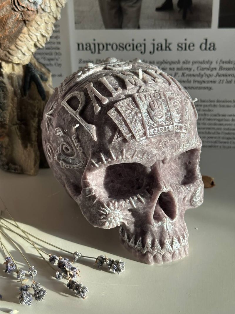 Череп Свеча Фиолетовый фото 4